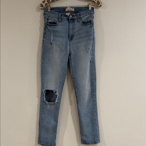 Altar'd State Light Blue High Rise Distressed Jeans